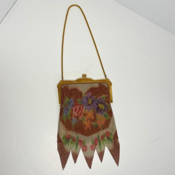 Early 1900s Antique Mesh with Knit purse - Picture 1 of 15